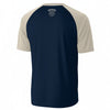 Dark Slate Gray San Diego California 619 Athletic Dept T-Shirt – Navy Beige Varsity Streetwear