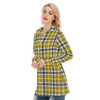 Iowa Hawkeyes Women's Long plaid shirt|115GSM Cotton poplin