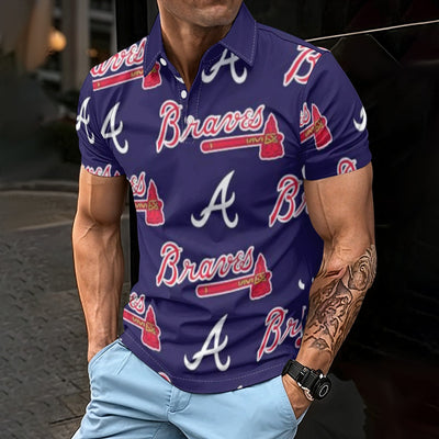 Atlanta Braves Men's Polo Shirt atlanta braves baseball fan apparel game day outfit
