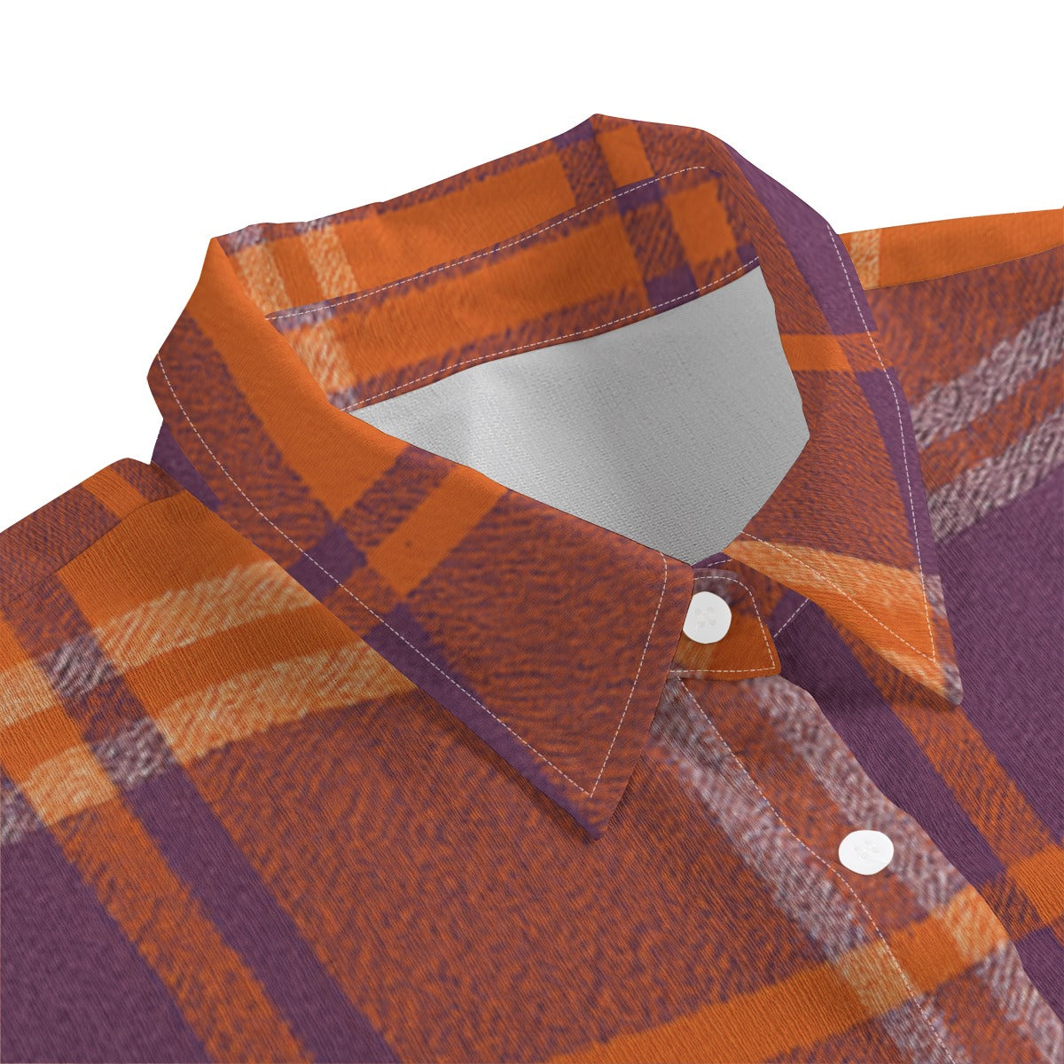 auburn tigers tartan plaid orange navy women's chiffon shirt with elbow sleeve women tartan plaid game day shirt