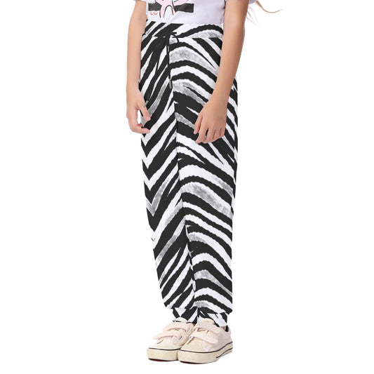 Las Vegas Football Zebra Kids’ Casual Pants – Black and White Game Day Streetwear