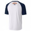 White Smoke Austin 512 Texas Varsity T-Shirt – Capital City Streetwear in White and Navy Blue tee