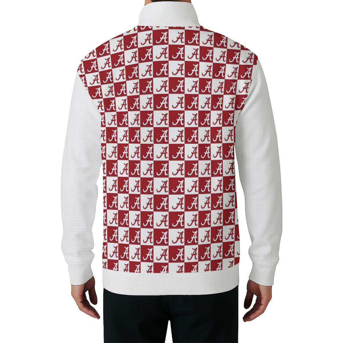 Alabama - Crimson Tide Men’s Casual Pullover Shirt With 1/4 Zip White varsity sports apparel