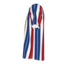 White Smoke Buffalo Football Striped O-neck Short Sleeve T-shirt