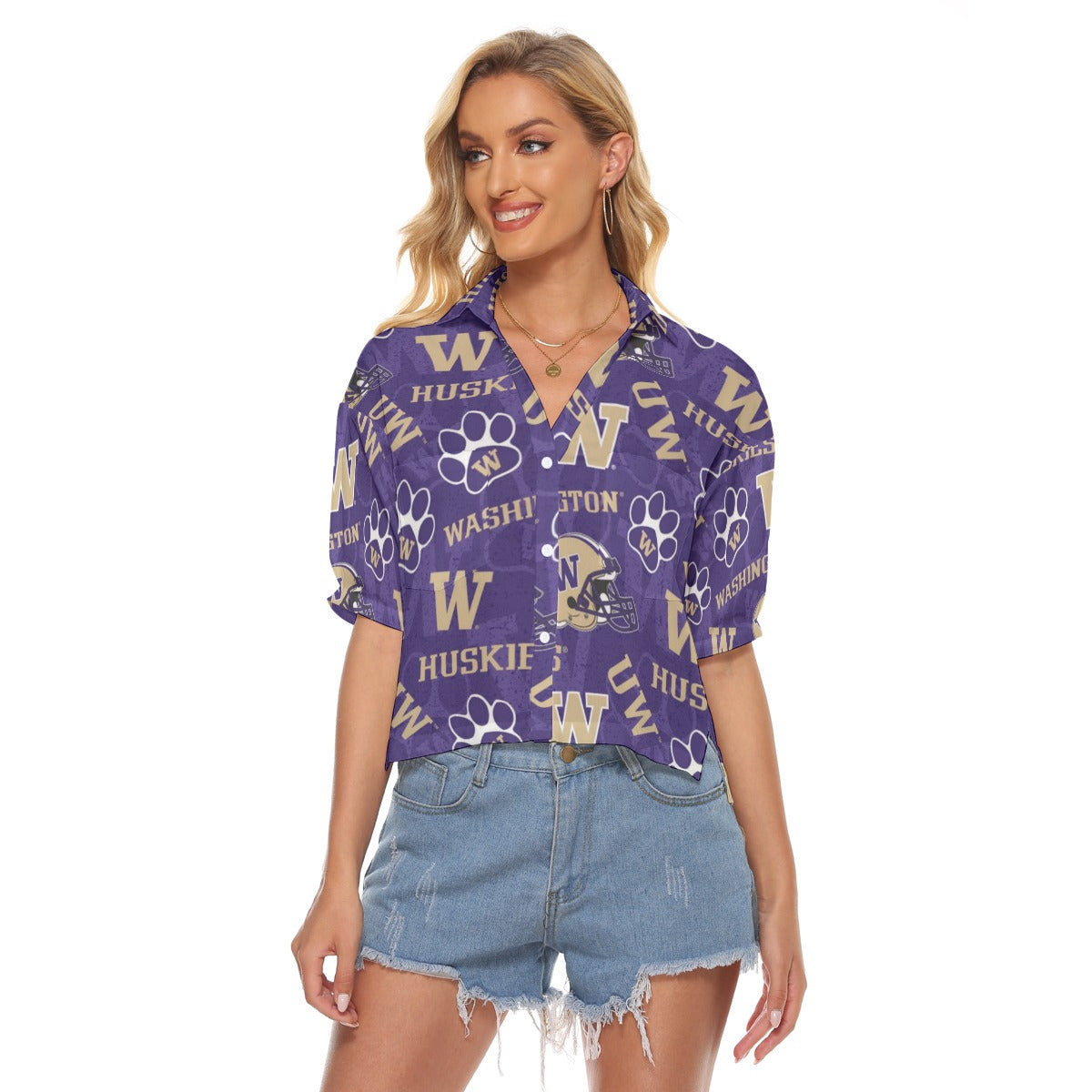 Washington Huskies Women's V-neck Shirts varsity sportswear product image 1.0