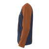 White Smoke Tampa FL Athletics EST 813 Navy and Orange Long Sleeve Shirt Men Varsity Raglan Tee