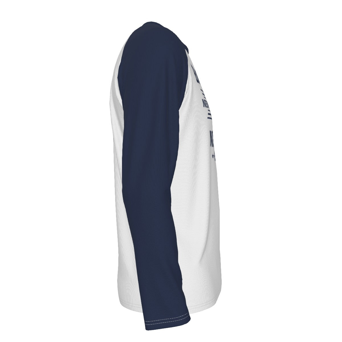 New York Baseball Raglan Long Sleeve Shirt – White and Navy Athletic Tee Est. 1903
