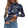 Tennessee Titans Women's Mesh T-shirt navy light blue football back view game day look