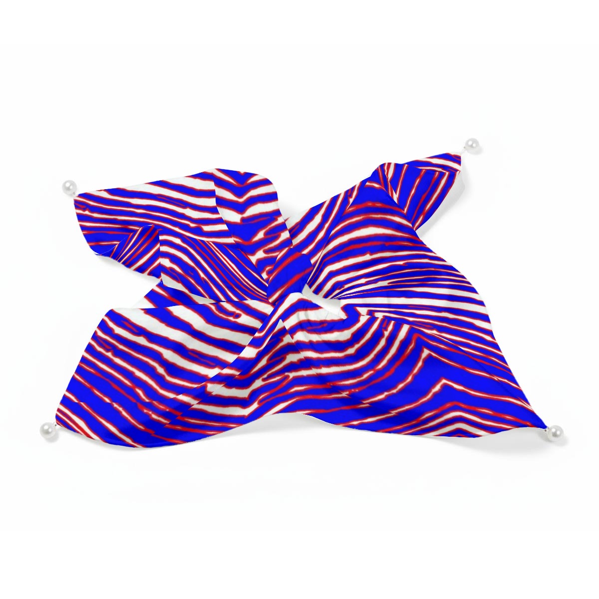 Buffalo Football Satin Pearl Hair Tie – Zebra Game Day Fashion Accessory