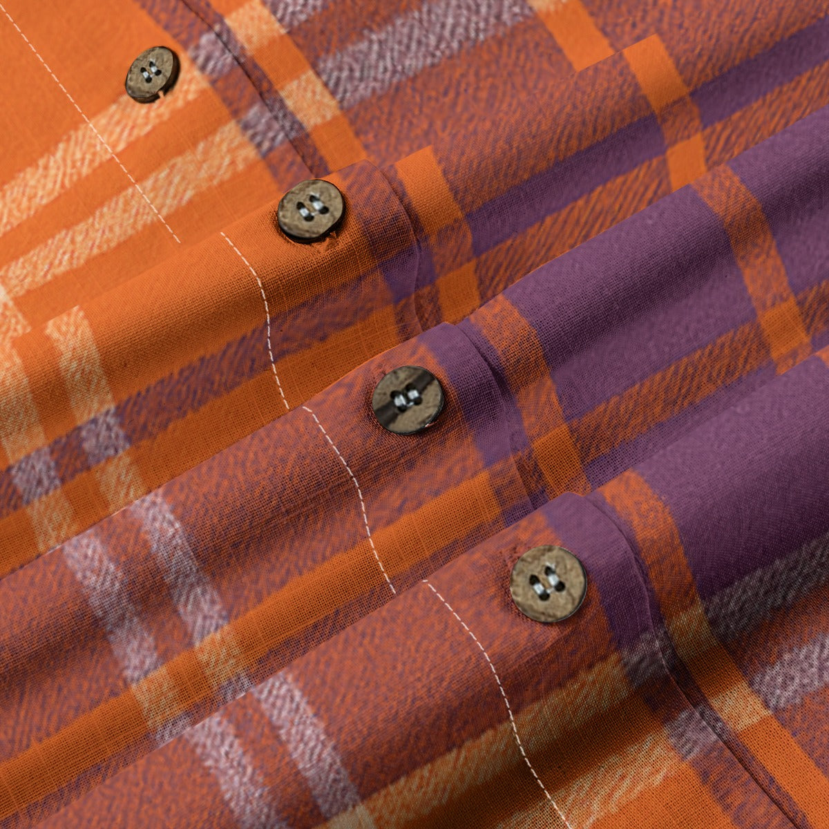 auburn tigers tartan plaid orange navy  women tartan plaid game day shirt