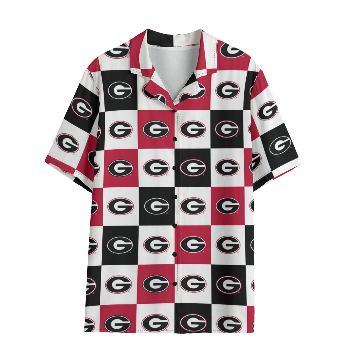 Georgia Bulldogs Women's Hawaii Shirt | 120GSM White varsity sports apparel