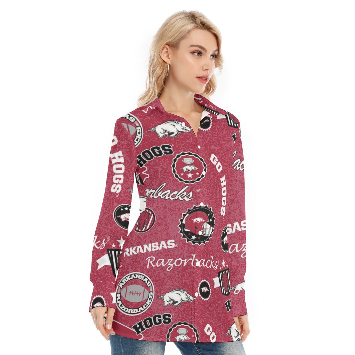 Arkansas Razorbacks Women's Long Shirt varsity sportswear product image 2.0