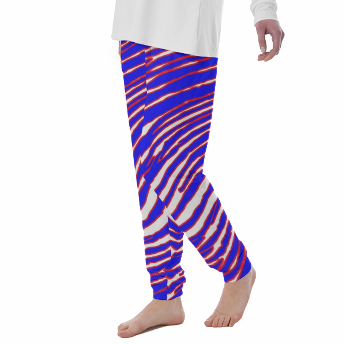 🟥🟦 Women’s Zebra Game Day Pajama Pants | 180GSM – Buffalo-Inspired Retro Football Comfort