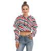 Ohio State Zubaz Women's Heavy Fleece Hoodie With Hollow Out Sleeve White game day varsity apparel