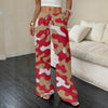 San Francisco Football Camo Straight-Leg Pants – Red Gold Casual Streetwear for Women – football shirt, sportswear style, image 1.0