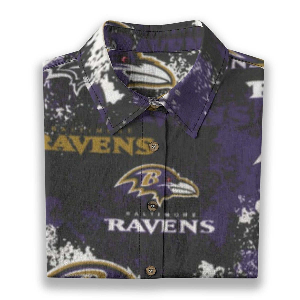baltimore-ravens-womens-shirt-125gsm-cotton purple black football outfit back view