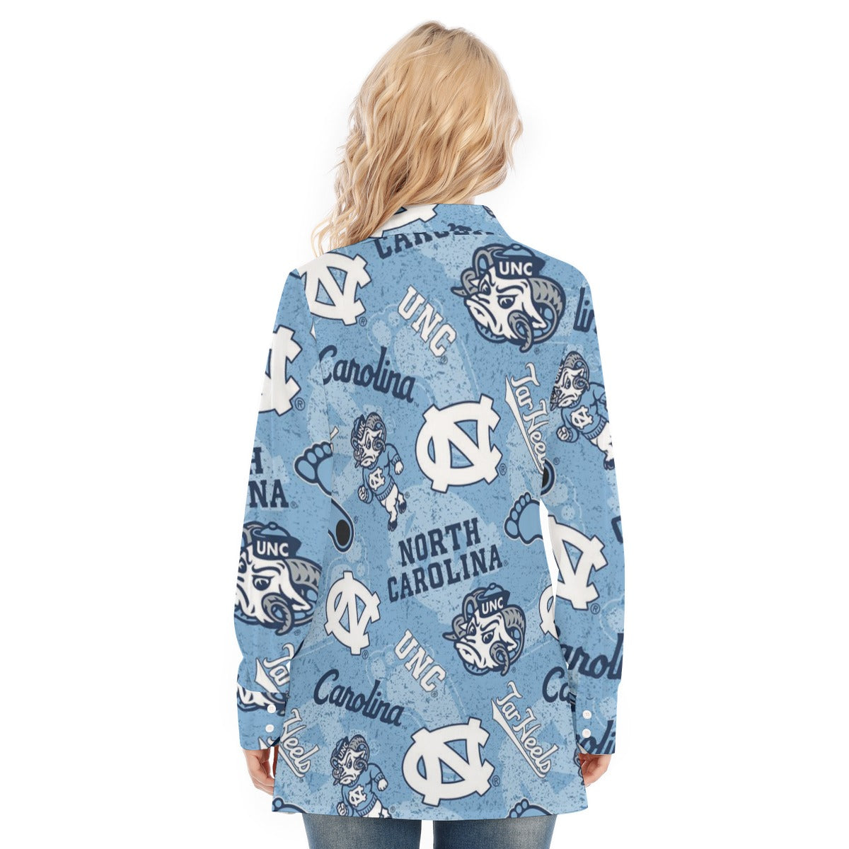 North Carolina Chapel Hill Tar Heels Women's Long Shirt - ACC football apparel varsity sportswear product image 4.0