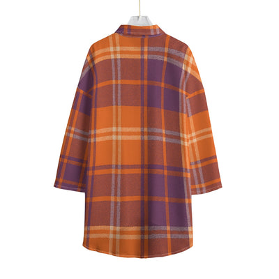auburn tigers tartan plaid orange navy  women tartan plaid game day shirt