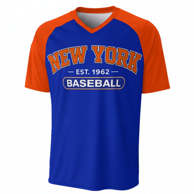 New York Baseball Fan T-Shirt with Est. 1962 Design – Blue and Orange Game Day Tee – breathable comfort wear, breathable comfort wear, image 1.0