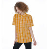 Tennessee Volunteers Orange White Plaid Womens Short Sleeve Shirt With Pocket 2 orange white plaid women fashion apparel