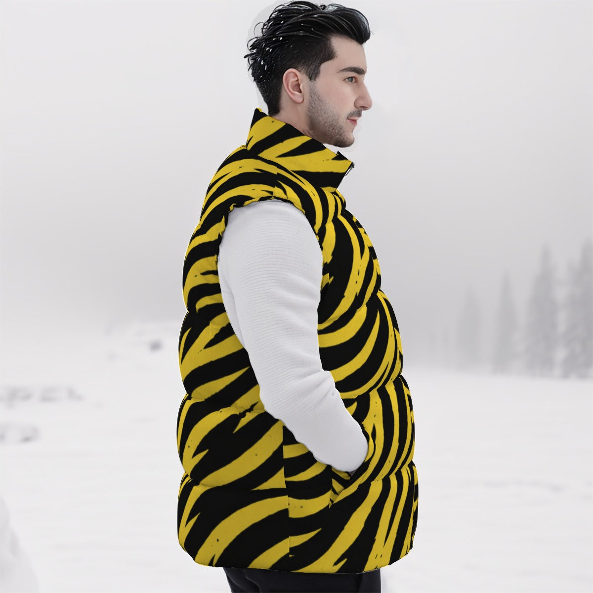 Lavender Pittsburgh Football Yellow Black Zebra Unisex Down Vest – Game Day Streetwear