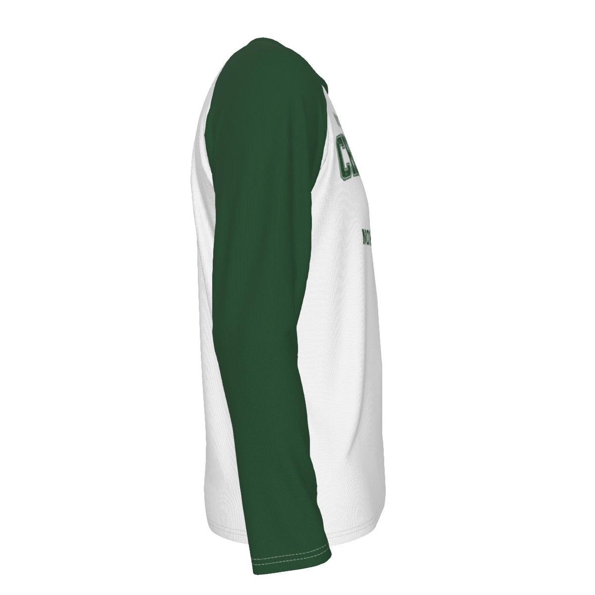 Dark Slate Gray Charlotte USA Long Sleeve Shirt – Green White Varsity North Carolina Raglan