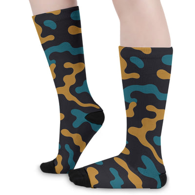 Jacksonville Jaguars Camo Long Socks – nfl fan apparel, game day outfit, image 1.0
