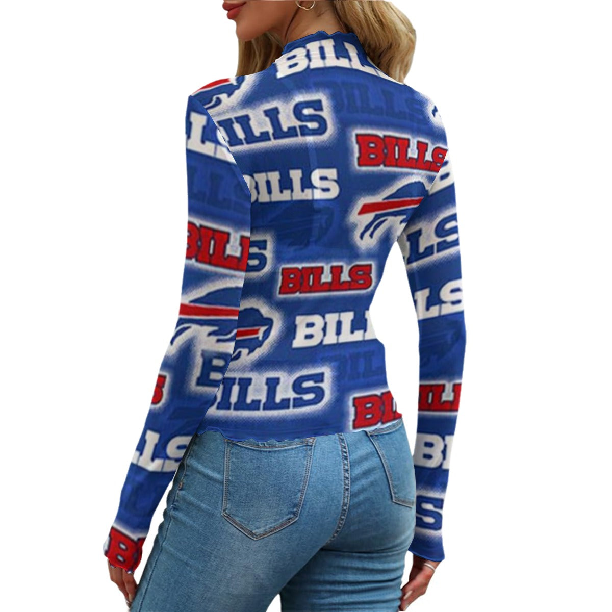 Buffalo Bills  Women's Mesh T-shirt streetwear fashion product image 2
