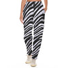 Las Vegas Football Zebra Women's Casual Pants – Black and White Game Day Streetwear – lightweight game day shirt, sportswear style, image 1.0