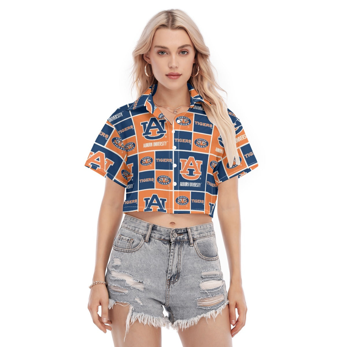 Auburn Tigers Women's Cropped Shirt - Auburn aesthetic tee varsity sportswear product image 1.0