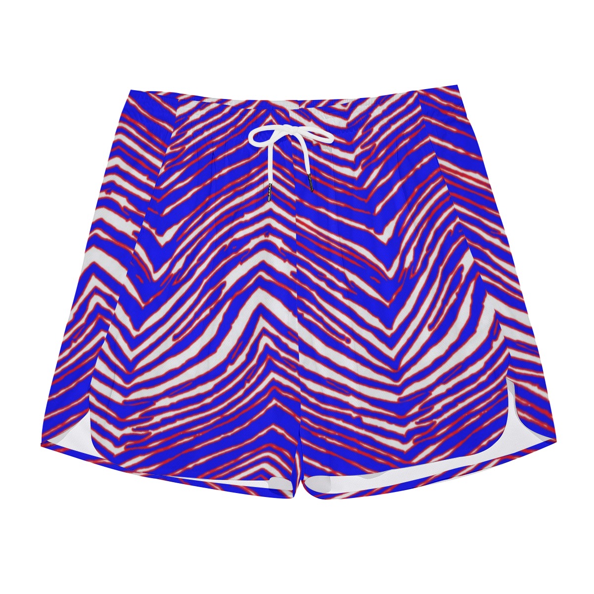 White Smoke Buffalo Zebra Football Men’s Side Split Running Sport Shorts – Lightweight Game Day Performance