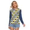 Michigan - Wolverines Women's Stretchable long Sleeve Top White varsity sports apparel