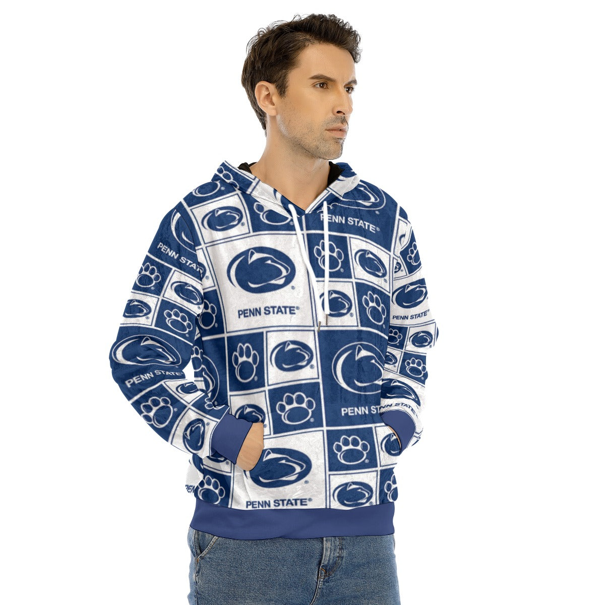 Penn State - Nittany Lions Men's Pullover Hoodie | Velvet White varsity sports apparel