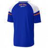 White Smoke New York Baseball Fan T-Shirt – Blue and Orange Streetwear Game Day Shirt
