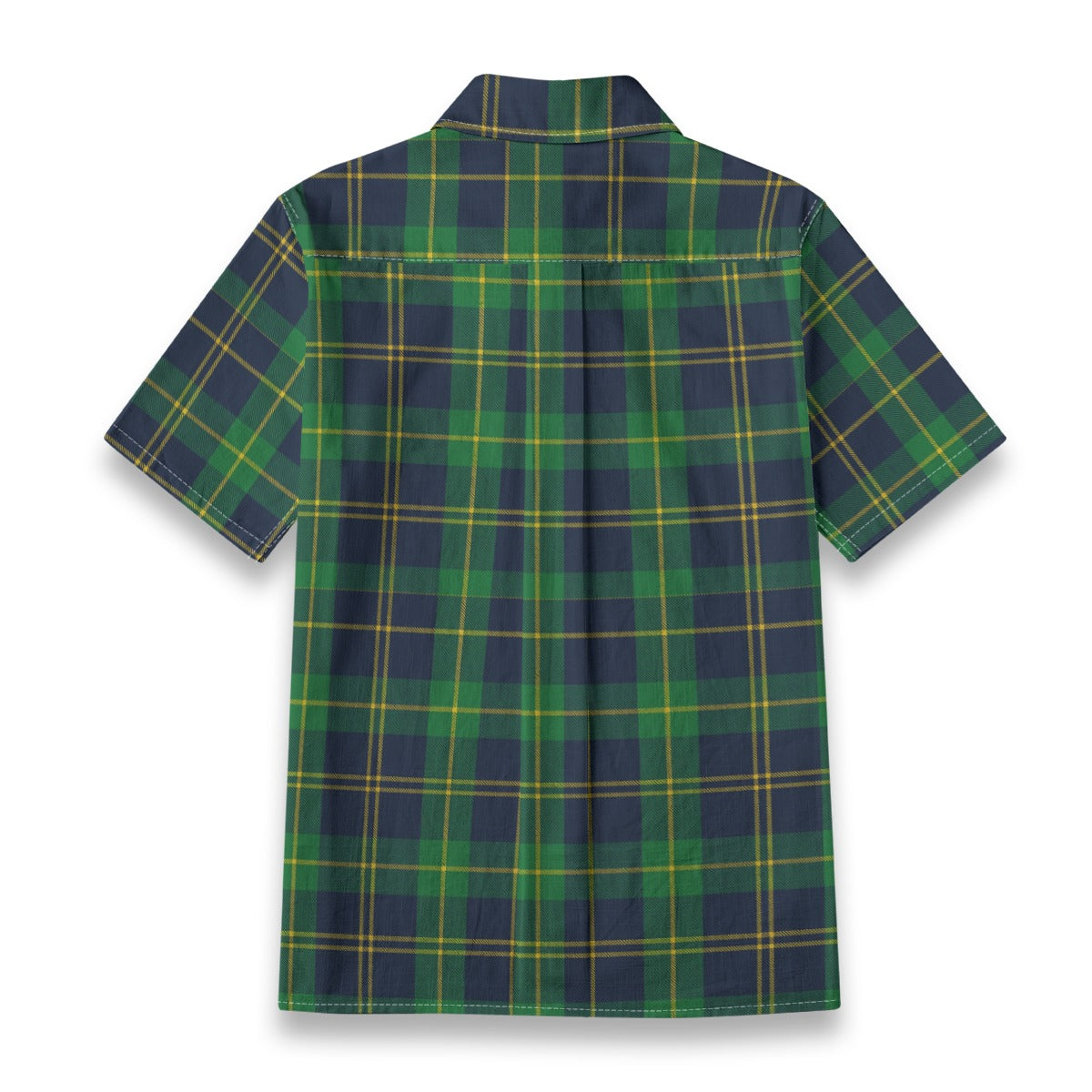 Notre Dame Fighting Irish Green Navy Gold Plaid Womens Shirt 125Gsm Cotton 8 green navy gold plaid women fashion apparel