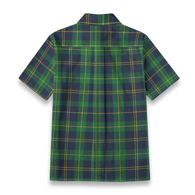 Notre Dame Fighting Irish Green Navy Gold Plaid Womens Shirt 125Gsm Cotton 8 green navy gold plaid women fashion apparel