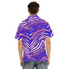 White Smoke Buffalo football Man's Short Sleeves Shirt – Red Blue White Zebra Game Day Style