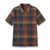 Auburn Tigers Tartan Plaid Navy Orange Women's Shirt | 125GSM Cotton