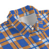 florida gators tartan plaid blue orange  women tartan plaid game day shirt