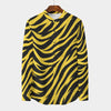 Pittsburgh Football Yellow Black Zebra Stand Collar Shirt With Long Sleeve| – fan gear, football shirt, image 1.0