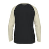 Dark Slate Gray San Antonio Texas Alamo City Black and Cream Long Sleeve Shirt Men Varsity Raglan Tee