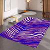 Dim Gray Buffalo football Foldable Rectangular Floor Mat – Red Blue White Zebra Game Day Style