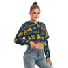 Notre Dame - Fighting Irish Women's Heavy Fleece Hoodie With Hollow Out Sleeve White varsity sports apparel