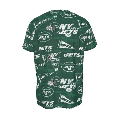 new-york-jets-short-sleeve-t-shirt green white football outfit detail