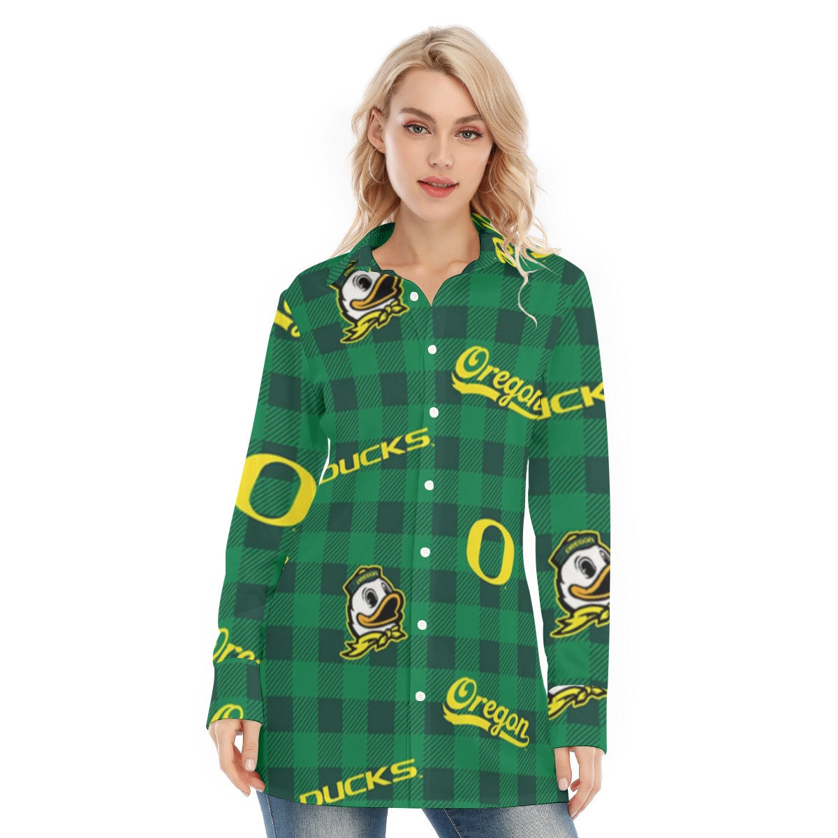 Oregon Ducks Women's Long Shirt - Big Ten football apparel varsity sportswear product image 1.0