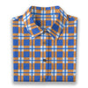 florida gators tartan plaid blue orange  women tartan plaid game day shirt