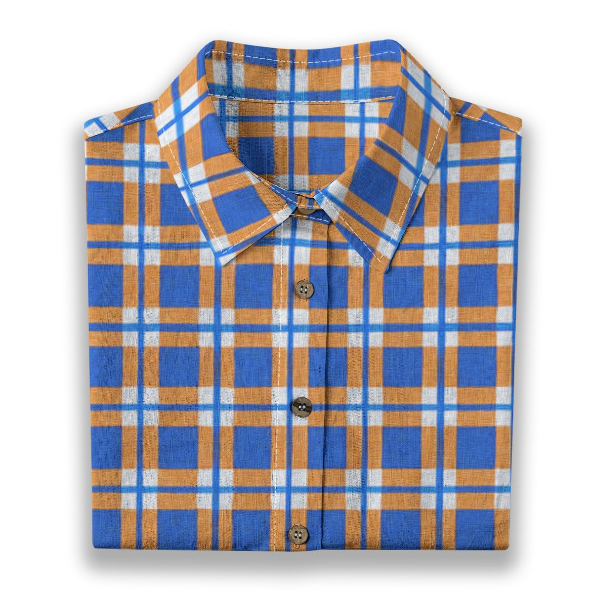 florida gators tartan plaid blue orange  women tartan plaid game day shirt