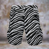 Dark Gray Las Vegas Football Zebra Men’s Cargo Shorts – Black and White Game Day Streetwear