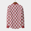 Alabama Crimson Tide Stand Collar Shirt With Long Sleeve|110GSM Imitation Flax  varsity sports apparel