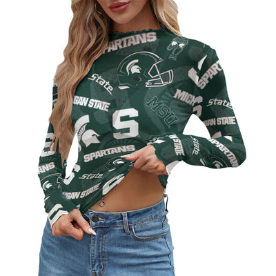 Michigan State Spartans Women's Mesh T-shirt - Big Ten football apparel varsity sportswear product image 1.0